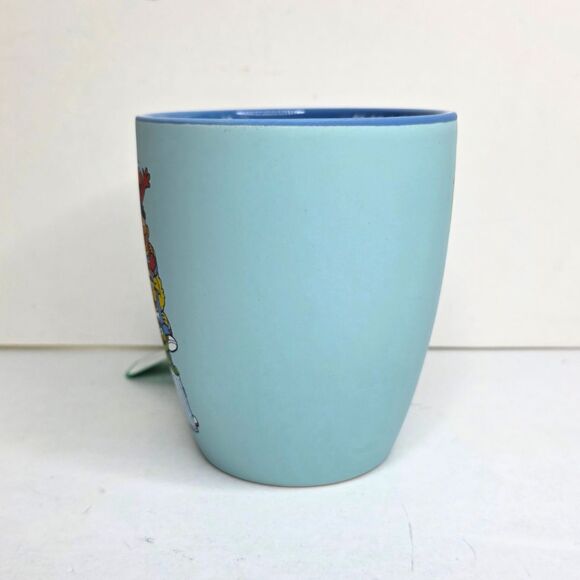 Sesame Street Big Bird Bert Ernie Oscar Elmo Friendship Warms The Heart Blue Mug - Picture 3 of 7